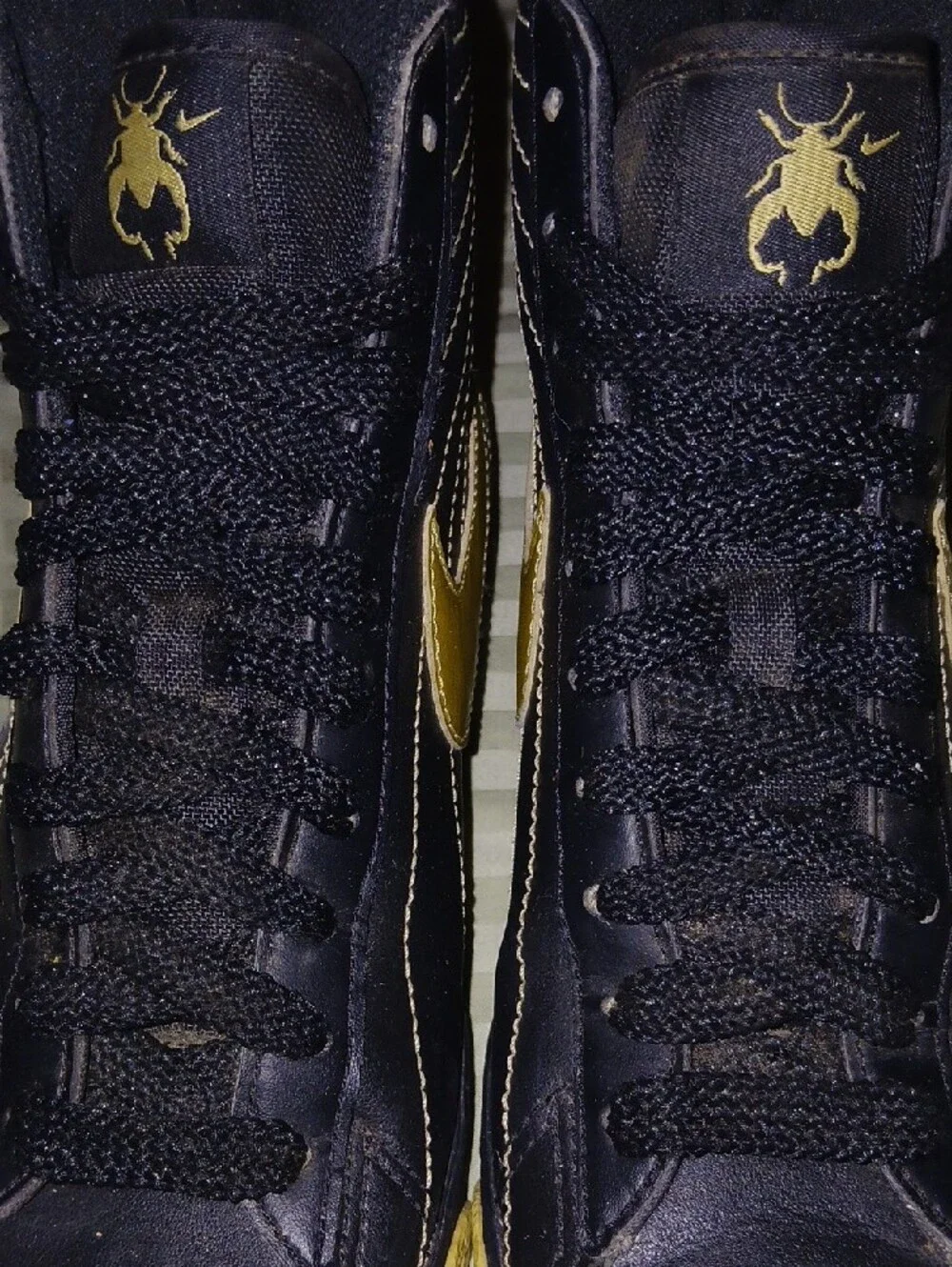 Nike Womens Blazer High Black and Gold Sunray Hi Top Sneakers Sz: 6.5